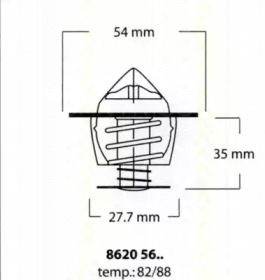 86205682 TRISCAN Термостат Citroen/Peugeot  1.8D-2.0D  85-