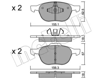 2205340 METELLI Тормозные колодки