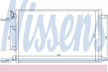 940038 NISSENS Конденсер NS QASHQAI(07-)1.6 16V[OE 92100-JD000]