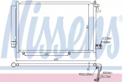 940108 NISSENS Конденсер FD FIESTA VI(08-)1.25 EFi(+)[OE 1526277]