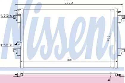 940153 NISSENS Конденсер RN ESPACE IV(02-)1.9 dCi(+)[OE 82 00 332 851]
