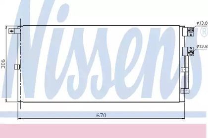 94916 NISSENS NISSENS JAGUAR Радіатор кондиціонера (конденсатор) без осушувача X-Type 2.0d/2.2d 03-