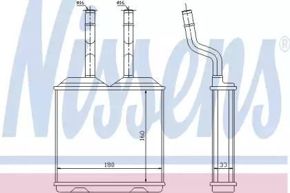 72634 NISSENS Радиатор печки OPEL COMBO/CORSA B (93-) (пр-во Nissens)