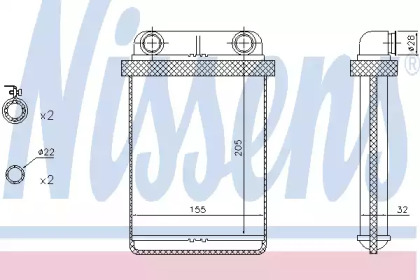 72671 NISSENS Радіатор опалювача салону