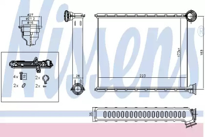 72962 NISSENS Радіатор пічки