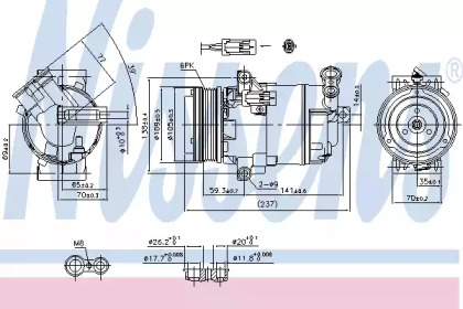 890006 NISSENS Компресор кондиціонера