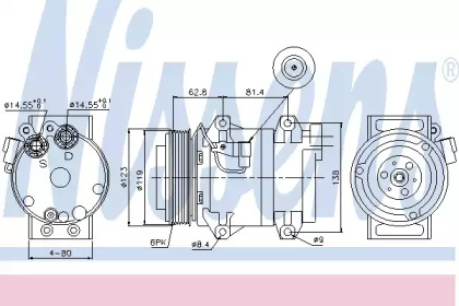 89070 NISSENS Компресор кондиціонера