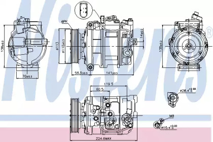 89091 NISSENS Компресор кондиціонера