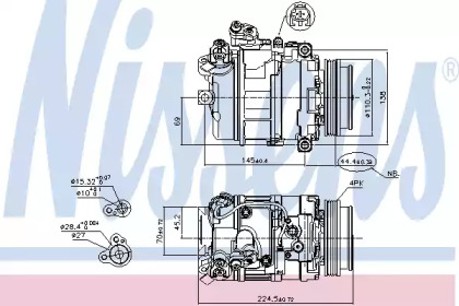 89199 NISSENS Компресор кондицiонера