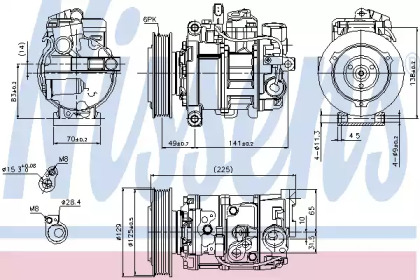 89209 NISSENS Компрессор AI A 6/S 6(04-)2.4 i V6(+)[OE 4F0260805H]