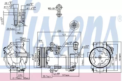 89216 NISSENS Компрессор OP ASTRA H(04-)1.6 i 16V(+)[OE 24466994]