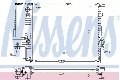 60709A NISSENS Радиатор BMW 5 E34(88-)520 i(+)[OE 1.468.469]