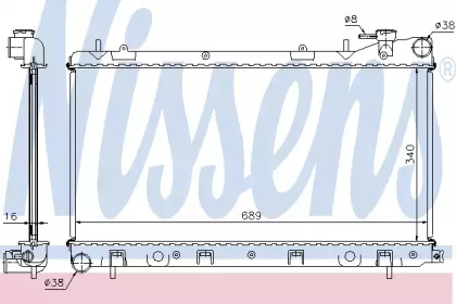 67704A NISSENS Радіатор охолоджування