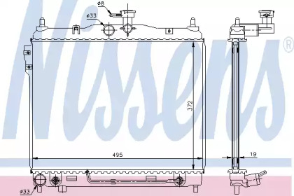 67496 NISSENS Радiатор