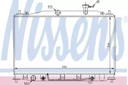 67503 NISSENS Радіатор HY ACCENT(05-)1.6 i 16V(+)[OE 25310-1E100]