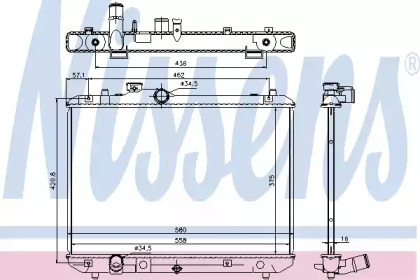 69400 NISSENS Радіатор охолоджування