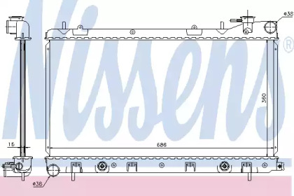 67728 NISSENS Радиатор SU FORESTER(02-)2.0 i(+)[OE 45111-SA030]