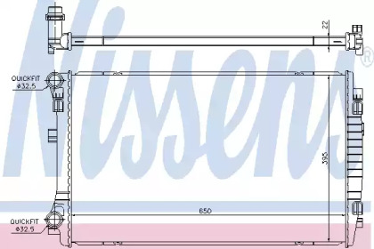 65303 NISSENS Радиатор охлождения AUDI; SEAT; Volkswagen; SKODA (пр-во Nissens)