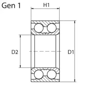 PEWB11370 MOOG Підшипник кульковий d>30