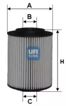 2502800 UFI Масляний фiльтр