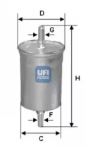 3151500 UFI Паливний фільтр