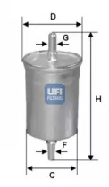 3184400 UFI Паливний фільтр