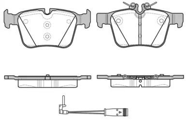 151621 REMSA REMSA DB гальмівні колодки задн.W205 C180/300 14-