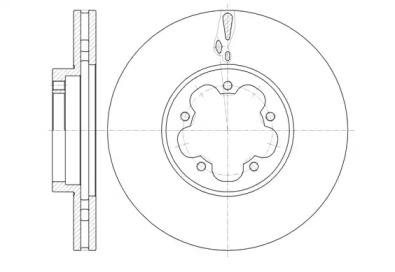 6146010 REMSA Диск тормозной FORD TRANSIT 2.3 16V 06- передн. (пр-во REMSA)