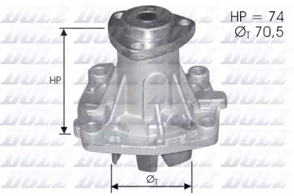 A330ST DOLZ DOLZ ALFA ROMEO Помпа воды (без корпуса) 155,164 2.5TD 95-,Chrysler Voyager 95-