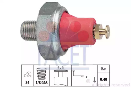 70016 FACET Датчик давления масла Toyota Hilux/Land Cruiser/Haice/Corolla/Carina/ Mazda 626/323 0.8-4.2 81- (7.0016) FACET