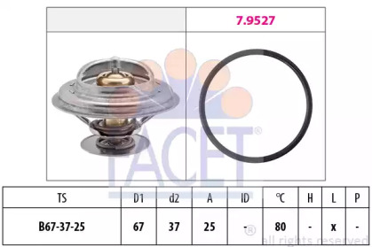 78623 FACET Термостат OM 615-617/BMW 3(E30)/5(E12/E28) 68-/VW 2.3-3.2 V6/VR6 90- (79 C)