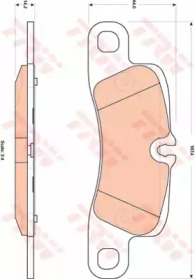 GDB1839 TRW Гальмівні колодки дискові PORSCHE Cayenne TurboS 