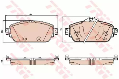 GDB2070 TRW Гальмівні колодки, дискові