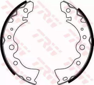 GS8246 TRW Колодка торм. барабан. NISSAN ALMERA CLASSIC задн. (пр-во TRW)