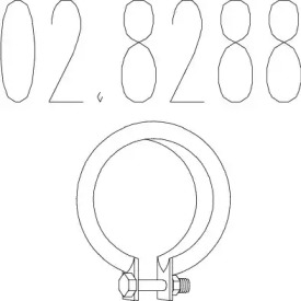 028288 MTS Хомут вихлопної системи