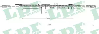 C0455B LPR Тросик стояночного тормоза