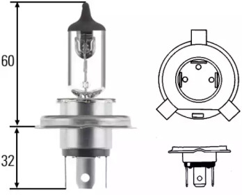 8GJ002525251 HELLA HELLA H4 24V 75/70W Автолампа