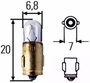 8GP002066121 HELLA HELLA 12V 2W J Автолампа (STANDARD)