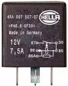 4RA007507071 HELLA реле, 12 V, 5 pin