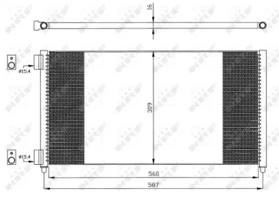 35496 NRF Конденсатор кондиционера FIAT Doblo 01- (пр-во NRF)