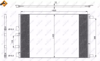 35913 NRF Радиатор кондиционера