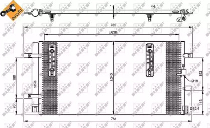 35916 NRF Радиатор кондиционера EASY FIT