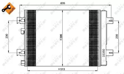 35947 NRF Конденсатор кондиционера DACIA;RENAULT;ВАЗ (пр-во NRF)