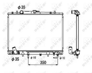 53687 NRF Радиатор охлаждения двигателя MITSUBISHI Pajero Sport (K9_W) (пр-во NRF)