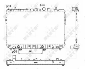 53732 NRF Радиатор охлаждения двигателя CHEVROLET (GM) Lacetti 03- (пр-во NRF)