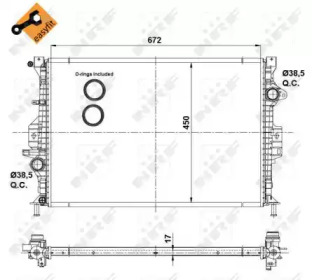 53737 NRF Радиатор охлаждения двигателя FORD C-Max 10- (пр-во NRF)