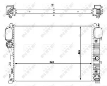 53839 NRF Радиатор охлаждения двигателя MERCEDES CL600 06- (пр-во NRF)