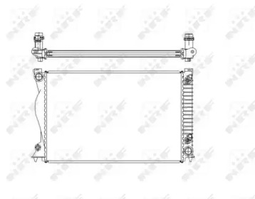 58220 NRF Радиатор охлаждения двигателя AUDI A6 04- (пр-во NRF)