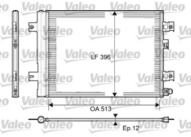 814077 VALEO Радиатор кондиционера