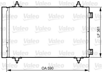 814366 VALEO Радиатор кондиционера